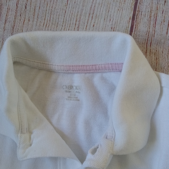 Cherokee white pique collared polo sz 24m - Picture 2 of 3